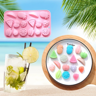 Un bon prix. La glace inodore de silicone moule le fruit inoffensif de 16 cavités formé en ligne
