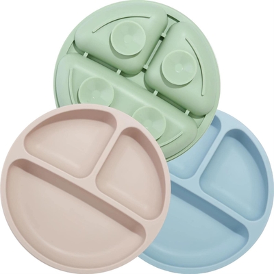 Un bon prix. L'aspiration inoffensive d'ensemble de vaisselle de silicone de Multiscene plaque la catégorie comestible en ligne