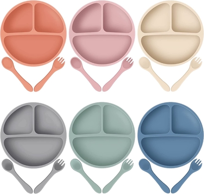 Un bon prix. Le plat d'aspiration du silicone des enfants d'Oilproof a placé réutilisable micro-ondable en ligne