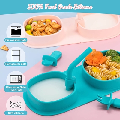 Un bon prix. Ensemble micro-ondable de vaisselle de silicone de FDA, plats inodores d'aspiration avec des couvercles en ligne
