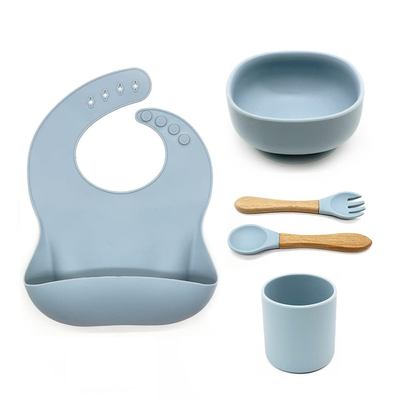 Un bon prix. Bavoir et bol de vaisselle en silicone multicolores portables sans BPA en ligne