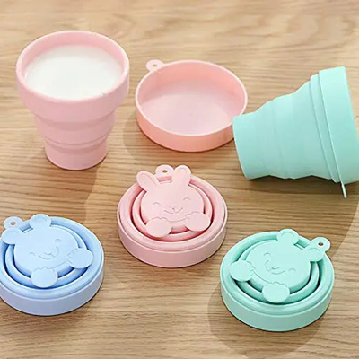 Un bon prix. Tasse 170ml de pliage de voyage de produit de cuisine de silicone de Multiscene en ligne