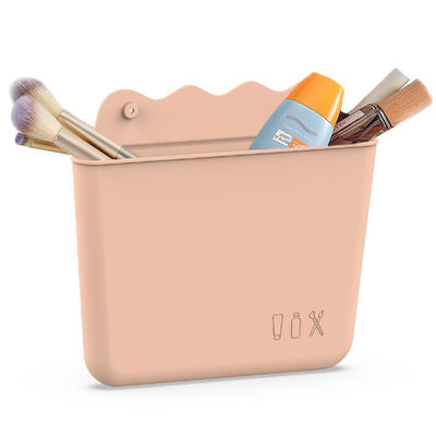 Un bon prix. Le sac de maquillage de silicone de beauté de dames imperméabilisent réutilisable avec la fermeture éclair en ligne