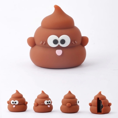 Un bon prix. Poop Aiguiseur de crayon manuel pour les enfants Kawaii fournitures scolaires de bureau cadeau Mini-papeterie en silicone en ligne