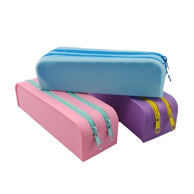 Un bon prix. Sac à crayon étanche en silicone coloré non toxique pour fournitures de bureau et scolaires en ligne