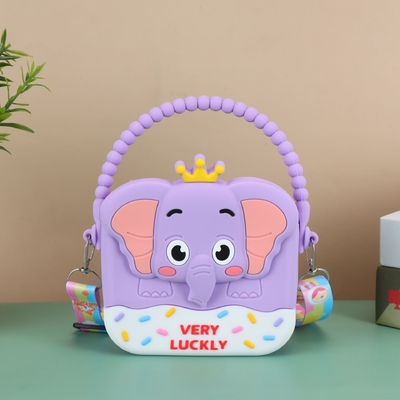 Un bon prix. Éléphant Petites filles Crossbody Sacs à main avec la chaîne de la ceinture de la résine de silicone Petit sac à main mini messager occasionnel sac à l'épaule en ligne