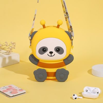 Un bon prix. Cartoon Bee Silicone Sac à monnaie Sac de maquillage Sac Crossbody Sac à main Sac à main Pour les enfants Sac à crayon Case fournitures scolaires en ligne