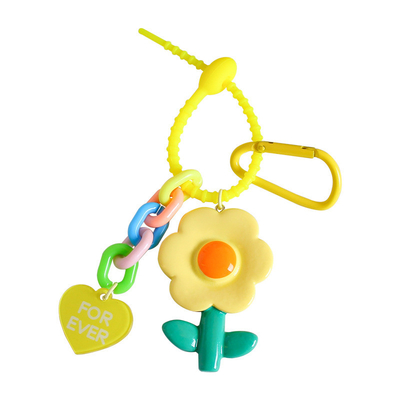 Un bon prix. Des fleurs dessinées pendentif silicone porte-clés charmes pendan porte-clés pour sac à main en ligne