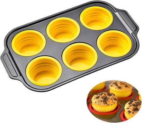 Un bon prix. 6-Piece Stackable Silicone Baking Pan Set - Temperature Resistant (-40°F to 446°F) Non-Stick Bakeware with Metal Reinforced Frame en ligne