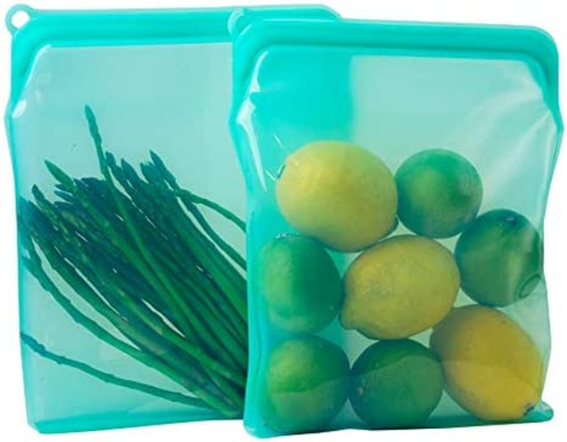 Un bon prix. Sacs de stockage de nourriture en silicone 100% réutilisable Sacs de sandwich Snack nouvelle génération Container à fermeture à glissière pour soupe et restes en ligne