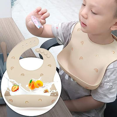 Un bon prix. Bébé durable de silicone de Multiscene mangeant l'ensemble, ensemble de dîner micro-ondable d'aspiration en ligne