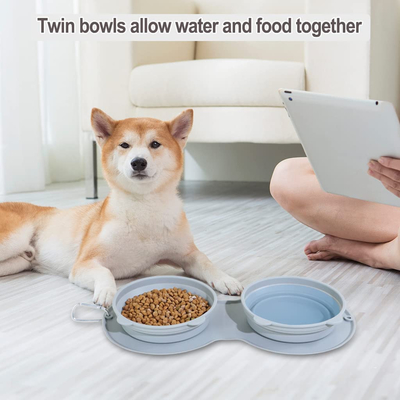 Un bon prix. Les fournisseurs pliants d'animal familier de silicone roulent les 2 paquets inoffensif pour le voyage en ligne