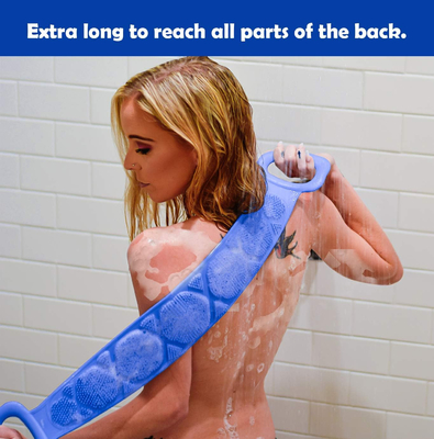 Épurateur arrière inoffensif pratique de silicone, brosse réutilisable de Bath de corps de silicone
