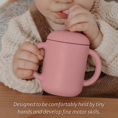 Silicone insipide multicolore Straw Sippy Cup, silicone micro-ondable apprenant la tasse