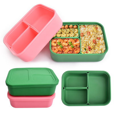 Un bon prix. Conteneurs inoffensifs incassables de déjeuner de silicone, boîte de rangement micro-ondable de silicone en ligne