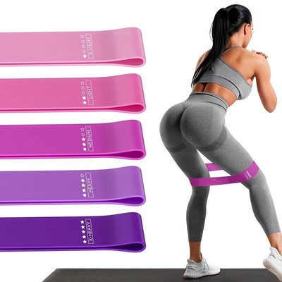 Bandes d'entraînement en boucle de résistance en silicone pour le fitness à domicile 5 bandes d'entraînement élastique