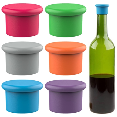 Un bon prix. Bouchons de vin en silicone couvertures de bouteilles de bière réutilisables Bouchons de bouteilles de vin économiseur de vin Cadeaux de vin étancheur Couvertures faciles à nettoyer en ligne