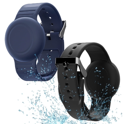 Les enfants étanche silicone Air Tag Bracelet Bracelet Bracelet Poids léger GPS Tracker Porteur Pour Apple