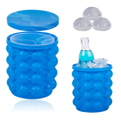 Bouteille de glace en silicone Cube de glace avec couvercle facile libérateur Cube de glace moule plateaux de glace Cube de glace fabricant pour cocktail Whisky boissons