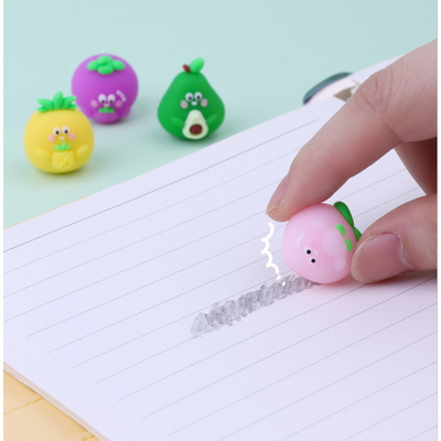 Légers gommettes à crayon non toxiques Décoration de dessins animés de licornes pour les enfants