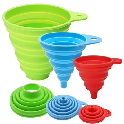 Fongis pour le remplissage des bouteilles Fongis de cuisine Fongis pour l'usage de la cuisine Silicone de qualité alimentaire Fongis pliable poudre liquide