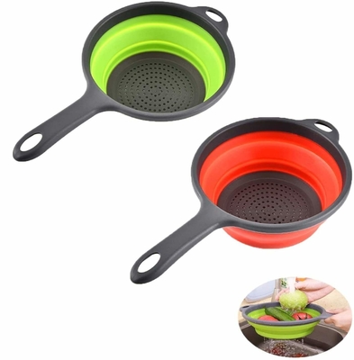 Laveuse de pâtes à base de silicone colander pliable Cuiseuse à base de silicone Utilisations de cuisine Économie d'espace Cuiseuse pliante colander