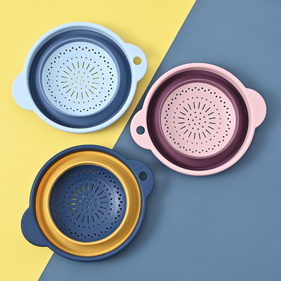 Un bon prix. Colander pliable de 3 pièces, résistant à la chaleur, lavage et drainage des légumes, des fruits, des pâtes, parfait pour la cuisine. en ligne