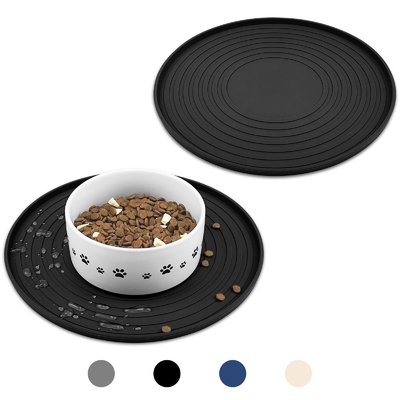 Un bon prix. Mat de silicone pour animaux de compagnie pour chiens et chats Placemat antidérapant Mat de bol pour chiens étanche pour nourriture Eau Éléments essentiels pour les voyages en ligne
