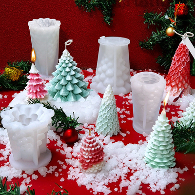 Moule de Noël en silicone pour bricolage bougie de cire Art savon artisanat gâteau chocolat décor à domicile