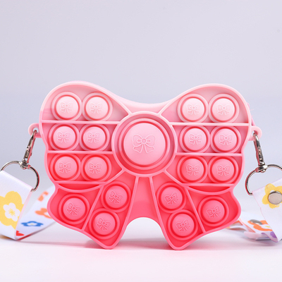 Un bon prix. Fidget Pop Sac à main Bouclette Pour filles Sac à main Cadeau de Pâques Fidget Sensoriel Jouet Silicone Corps croisé Pour enfants Sac à main Casse crayon Sac de maquillage en ligne