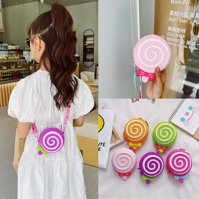 Un bon prix. Lolipop boîtier de crayon en silicone rond pour fournitures de papeterie sac de crayon fournitures scolaires sac de maquillage conteneur de stockage en ligne