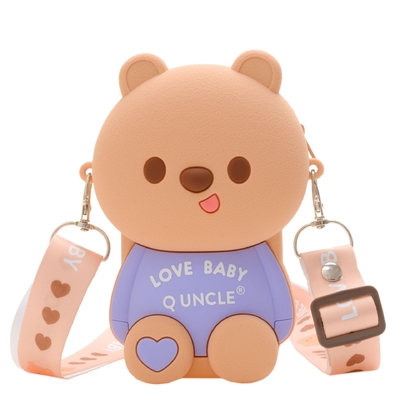Un bon prix. Bear Légère étui à crayon en silicone pour le stockage de papeterie durable Crossbody sac à main Sac à main mignon Mini sac à main en ligne