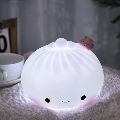 Un bon prix. Cute Baby Night Light 7 couleurs de silicone doux Lumière de chambre pour enfants Décoration de chambre avec portable rechargeable Cute Night Lamp en ligne