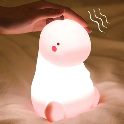 16 Changer de couleur Silicone Dinosaure Nuit Lumière Animal Silicone Lumière de nuit USB Contrôle tactile rechargeable Outre la lampe