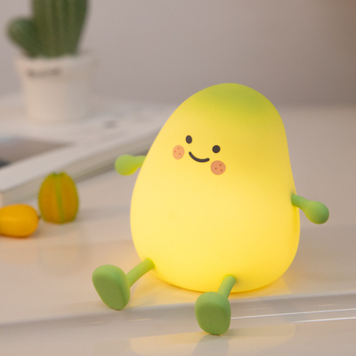 Un bon prix. Cute Lumière de nuit Pour Les Enfants Mango Lampe de sommeil Lumière chaude Dortoir décor pour enfants Lumière de nuit Silicone Lumière de nuit pour bébé en ligne
