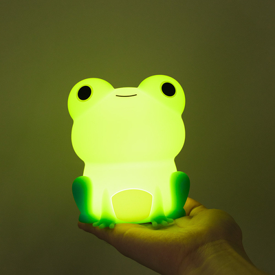 Cute Frog Nuit Nuit Pour Les Enfants Couleur Changeable Silicone Dormant Nuit Lampe Pour La Nursery Dimmable Timer Rechargeable