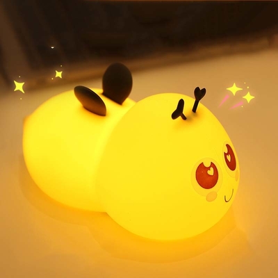 Un bon prix. Lumière de nuit LED en silicone d'abeille lampe de couchage pour bébé enfant avec minuteur pour tout-petit bébé filles garçons enfants cadeau de Noël enfants en ligne
