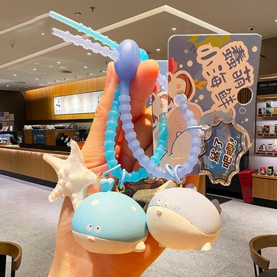 Un bon prix. Sac à main Charmes de poisson de mer Cartoon Keychain Kawaii Animal Keychains Pour les filles et les femmes en ligne