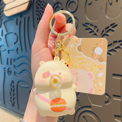 Collier personnalisé mignon Jouets moelleux porte-clés en silicone Non toxique pour enfants et adultes
