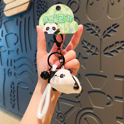 Chaîne de clés de dessins animés en silicone vibrante Étiquettes sans goût pour les bagages personnels et de bureau