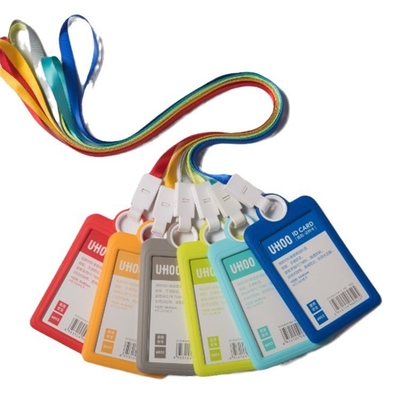 Porteur de carte d'identité personnalisé sans mains avec fil de silicone doux non toxique