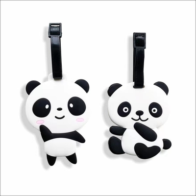 2-Pack Cute étiquette de bagages en silicone avec carte d'identité de nom pour les valises non toxique personnalisé bienvenue