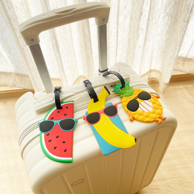 Les frites et les sangles de bagages Les étiquettes de valise ensemble de voyage Ceinture de valise réglable Étiquettes de bagages en silicone avec carte d'identité