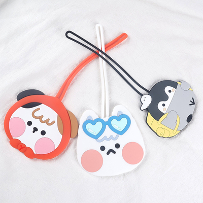 Cartoon Animal Design étiquettes de bagages en silicone personnalisées étiquettes de carte d'identité