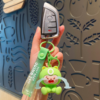 Un bon prix. Chaîne de clés personnalisée en silicone douce Charms clé en acier inoxydable pour sacs à la mode sac à main en ligne