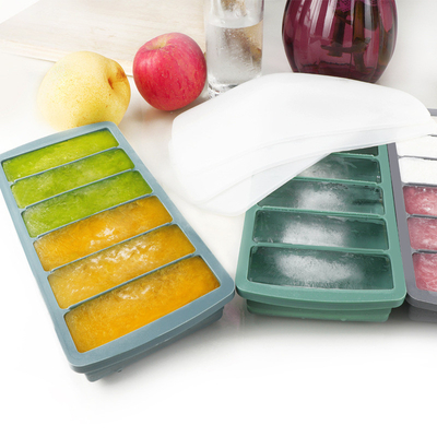 Plateaux de glaçons en silicone pour les bouteilles d'eau 12 cavité Moule de glaçons en glaçons facile à libérer Longs bâtonnets de glaçons en glaçons lave-vaisselle