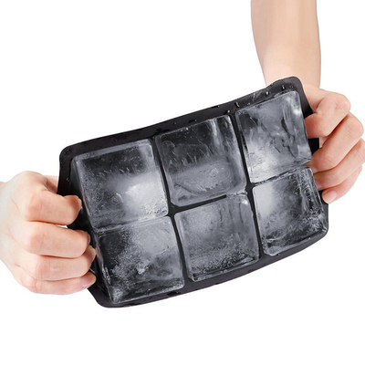 Plateau à glaçons, grands moules à glaçons pour une libération facile, plateau à glaçons en silicone avec couvercle pour congélation, plateau à glaçons carré empilable pour cocktails Whiskey jus de café