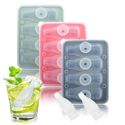 Plateaux à glaçons en silicone 3 paquets - Formes de glaçons en silicone de grande taille avec couvercle étanche à fuite Plateau à glaçons carré amovible et exempt de BPA pour cocktail, whisky, glace flexible empilable