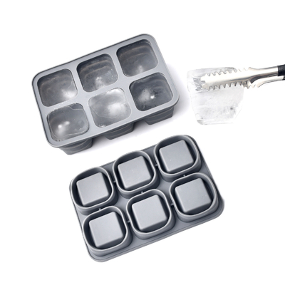 Plateaux de glaçons pliables 2 paquets de silicone pliable pliable Grands moules de glaçons avec couvercle et fond doux pour une libération facile