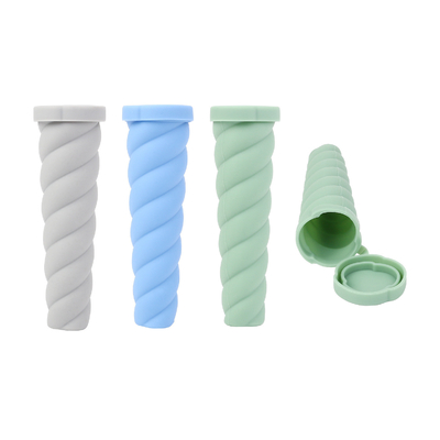 Les moules de glaçons, 6 pièces de glaçons en silicone, fabricant de glaçons sans goutte pour les enfants, tubes de congélateur sans BPA avec couvercle, pour les collations, les glaçons, les bâtons de yogourt, les jus, les glaçons.